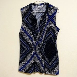 Navy blue Croft and Barrow top